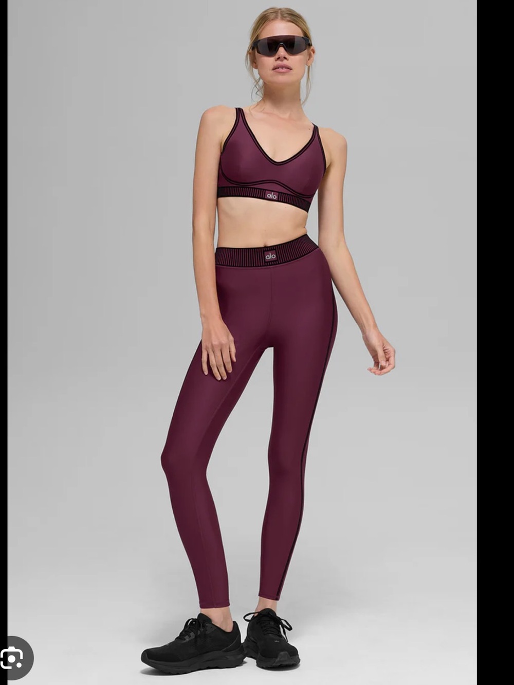 Alo Airlift High-Waist 7/8 Line Up Legging-Burgundy